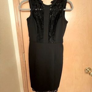 H&M Black Midi Dress with Lace